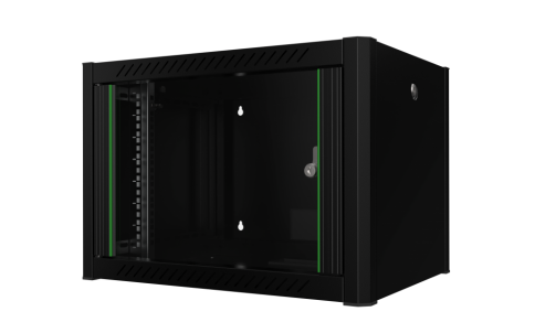 კედლის საკომუნიკაციო კარადა - 7U, 600x450მმ, შავი, Mirsan