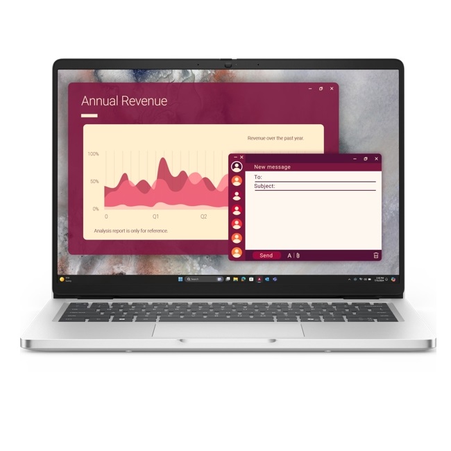 Dell Pro 14 PC14250 /Ultra 5 225U/1x16GB DDR5, 5600 MT/s/512GB SSD/14" FHD+ 400 nit /Integrated /FHD HDR + IR Cam/Wi-Fi6E+BT 5.4/Backlit Kb/3 Cell 45Wh/silver/Ubuntu/3Yw