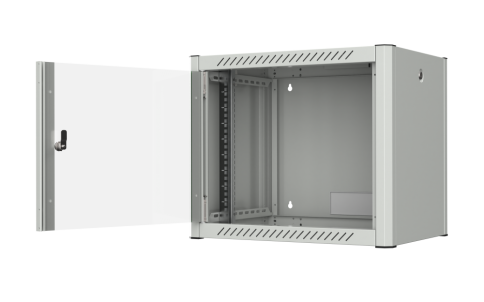 კედლის საკომუნიკაციო კარადა - 9U, 600x450მმ, თეთრი, Mirsan
