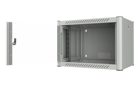 კედლის საკომუნიკაციო კარადა - 7U, 600x450მმ, თეთრი, Mirsan