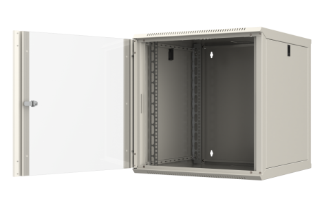 კედლის საკომუნიკაციო კარადა - 12U, 600x600მმ, თეთრი, Mirsan