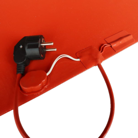 სილიკონის გამათბობელი ლითიუმის აკუმულატორისთვის - თერმოსტატით, 230ვ, 100ვტ, 7-25°C, 522*218მმ