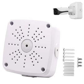 სამეთვალყურეო კამერების პლასტმასის სამონტაჟო კოლოფი. ზომა:130*130*50MM