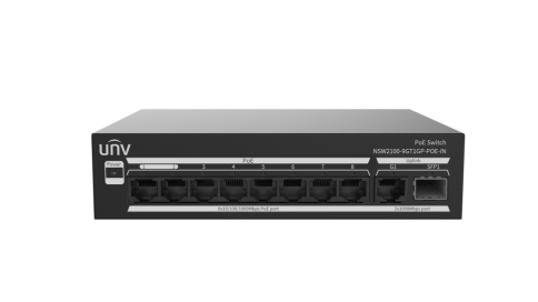 Managed PoE Switch - 8P GE af/at, 1S, Uniview