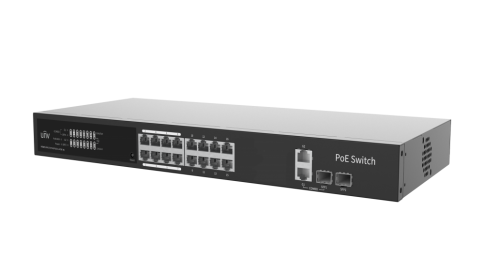 Managed PoE Switch - 16P GE af/at, 1S, Uniview