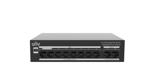 მართვადი PoE სვიჩი - 8 x 10/100Mbps POE port (RJ45) ,2 x GP(RJ45), Uniview
