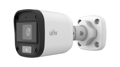 ანალოგური კამერა 5MP 2.8mm, Bullet, ColorHunter Warm Light, Mic, Uniview