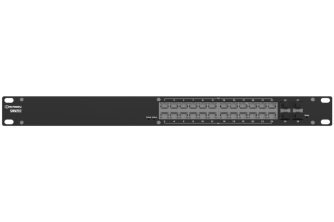 მართვადი PoE სვიჩი - SWM282, 24 PoE+, 4 SFP, 300 W