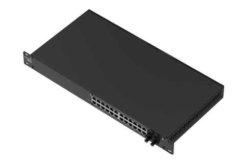 მართვადი PoE სვიჩი - SWM282, 24 PoE+, 4 SFP, 300 W