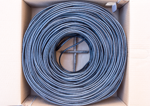 ქსელის კაბელი - Cat5e UTP 20% სპილენძი, გარე გამოყენების, 305 მეტრი